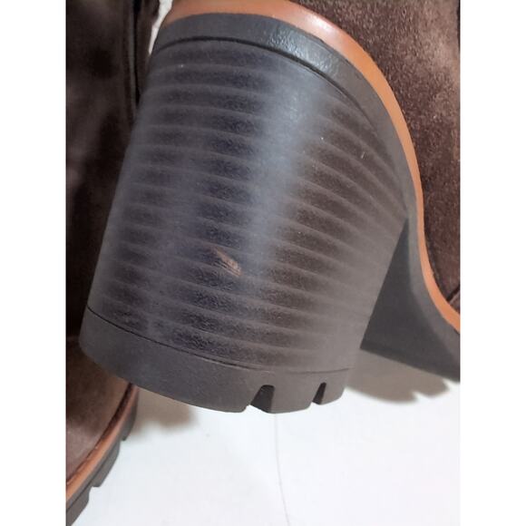 Naturalizer Women's Valene Brown Suede Heeled Booties Ankle Boot Size 8 Faux Fur - Picture 10 of 15